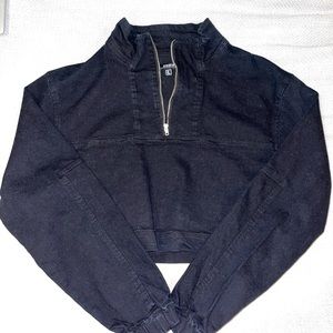 cropped jean jacket